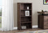 11.75" x 23.75" x 47.5" Cappuccino Particle Board Adjustable Shelves Bookshelf